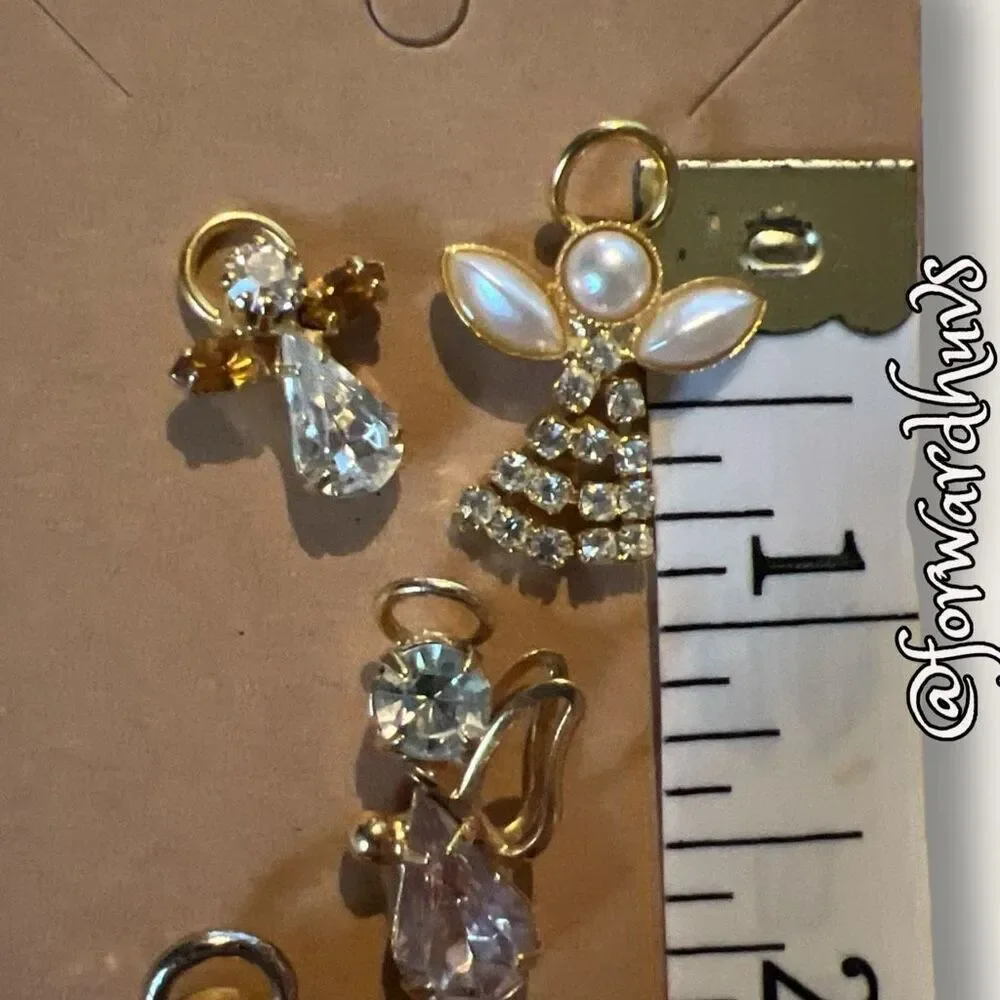 Bundle Sale 3 for $15 | Angel Pin Set – Four with Butterfly Backings - One With